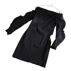 Elegant Black Ruffle Dress